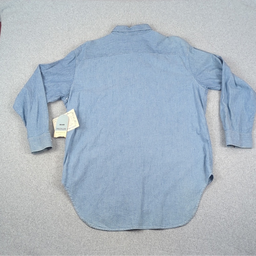 VTG Sweet Clothing Co. by Jou Jou Womens M Blue Chambray Button Up Shirt NWT - Picture 12 of 12